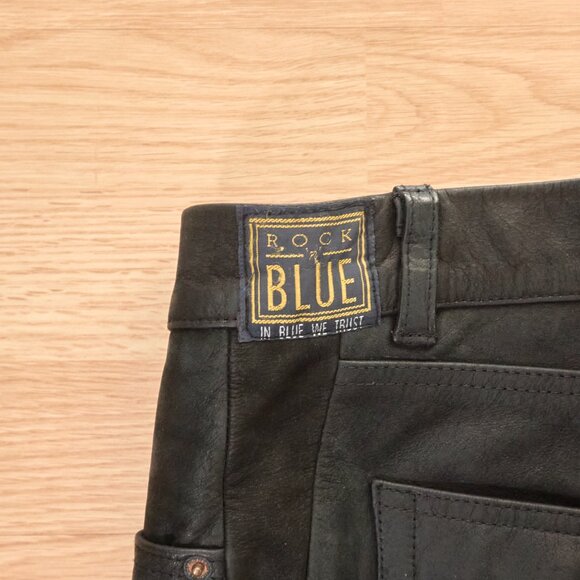 ROCK N BLUE Nelson Mens W27 L29 Regular Leather Pants, Trousers Biker Moto - Picture 12 of 12